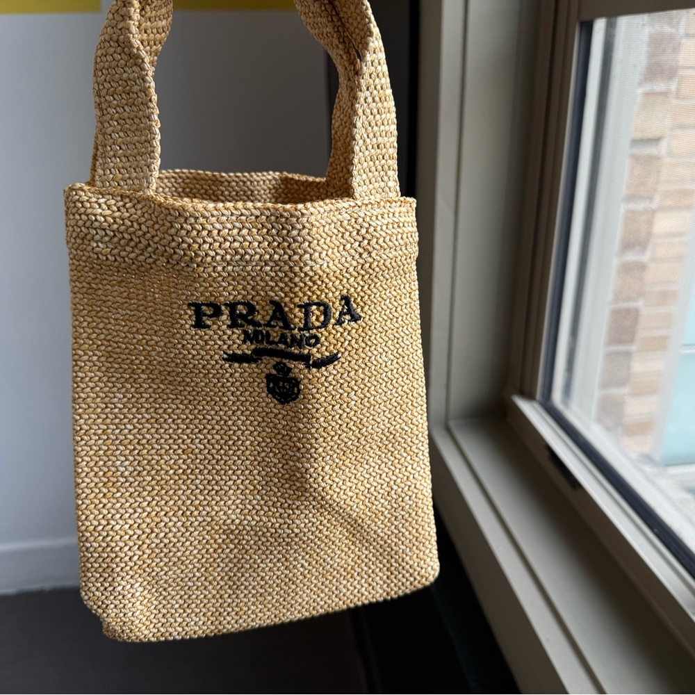 Prada L' HOMME GWP Straw Tote Bag With Box